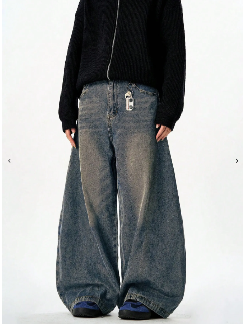 Antique Blue Baggy Japan Fit Jeans - Image 3