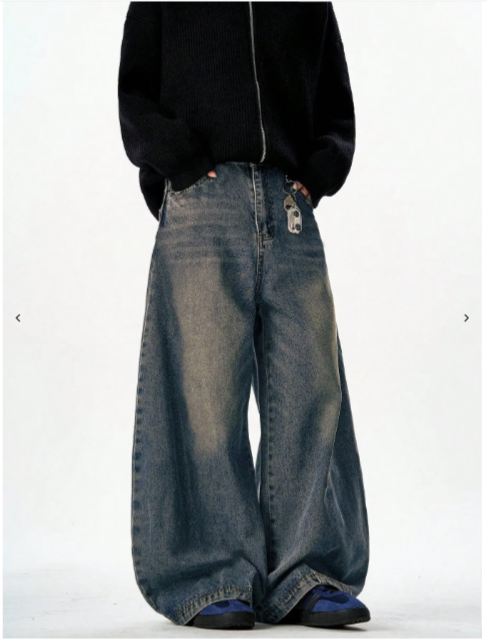Antique Blue Baggy Japan Fit Jeans - Image 4